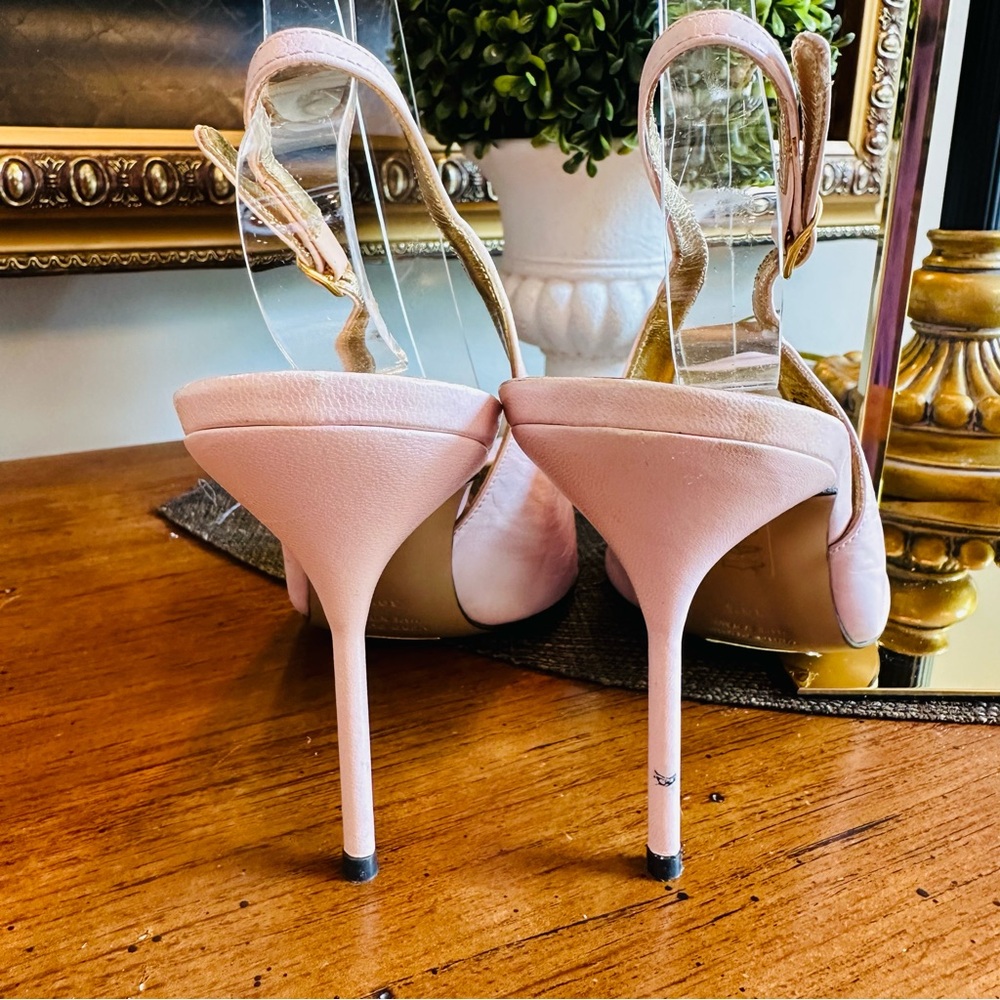 Dolce & Gabbana Pink Calfskin Slingback Stilettos Size 39.5 Italy - Picture 10 of 13